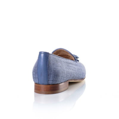 Denim Blue Smoking Slippers