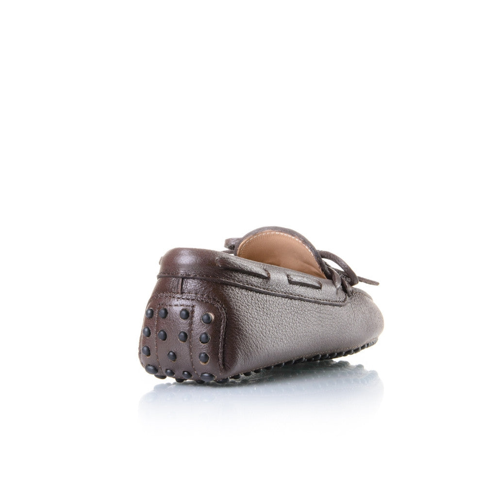 Brown Pebble-Grain Leather