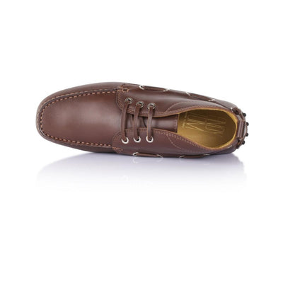 Walnut Brown Leather Driving Boots