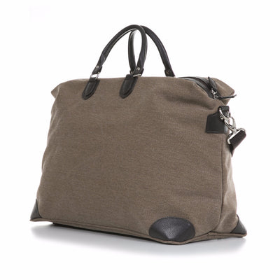 Desert Sand Washed Canvas and Pebble Leather Weekender