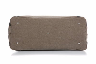 Desert Sand Washed Canvas and Pebble Leather Weekender