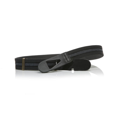 Riga belt - Black with Gunmetal Marl Stripe