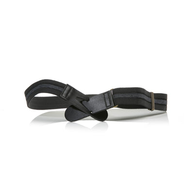 Riga belt - Black with Gunmetal Marl Stripe