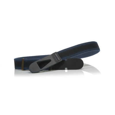 Riga belt - Cobalt Blue with Large Navy Stripe
