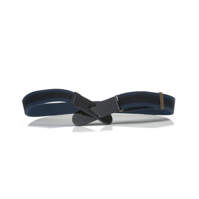 Riga belt - Cobalt Blue with Large Navy Stripe