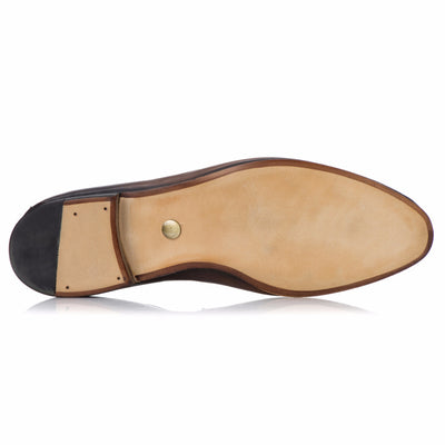 Loafers - 'Penniless' Loafer - Aged Cognac Patina - Rovesciata Construction - La Ginevra Last