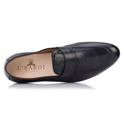 Loafers - 'Penniless' Loafer - Black Carbon Patina - Rovesciata Construction - La Ginevra Last