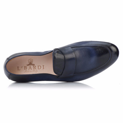 Loafers - 'Penniless' Loafer - Deep Ocean Patina - Rovesciata Construction - La Ginevra Last