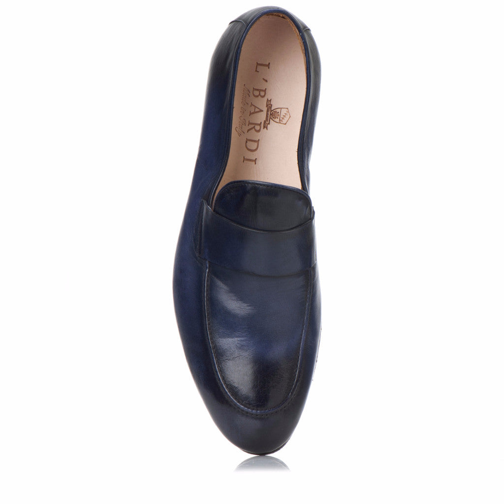 Loafers - 'Penniless' Loafer - Deep Ocean Patina - Rovesciata Construction - La Ginevra Last