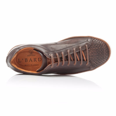 Espresso Hand Woven Leather Sneaker