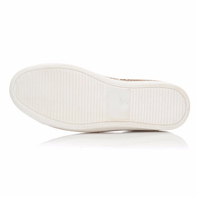 Bianco and Sabbia Hand Woven Leather Sneaker