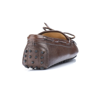 Kiltie Loafer in Espresso Shrunken Baby Calf Leather