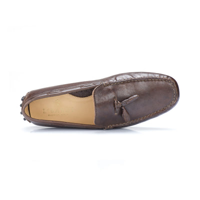 Espresso Shrunken Baby Calf Leather With Tassel