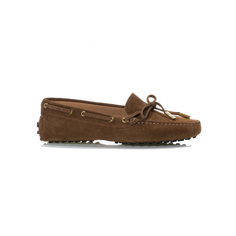 tobacco suede loafers Foldable European calf leather ZELLI ROMA ITALIAN SUEDE PENNY