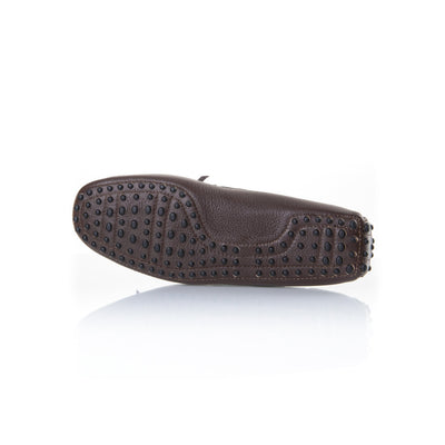 Brown Pebble-Grain Leather
